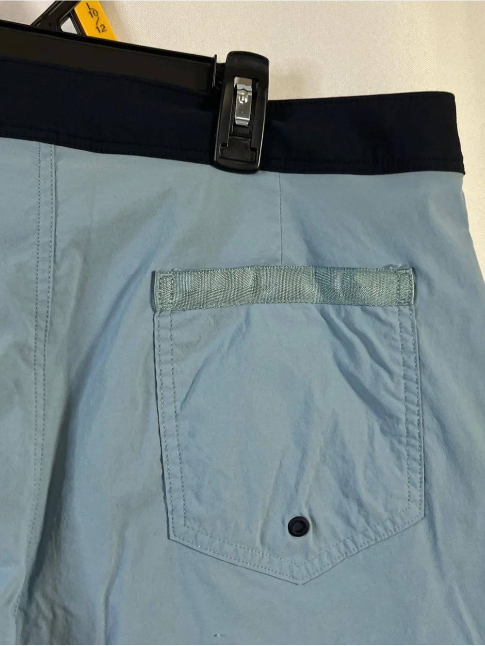 J. Crew Men's Original Swimwear Board Shorts Size 35 Light Blue & Black